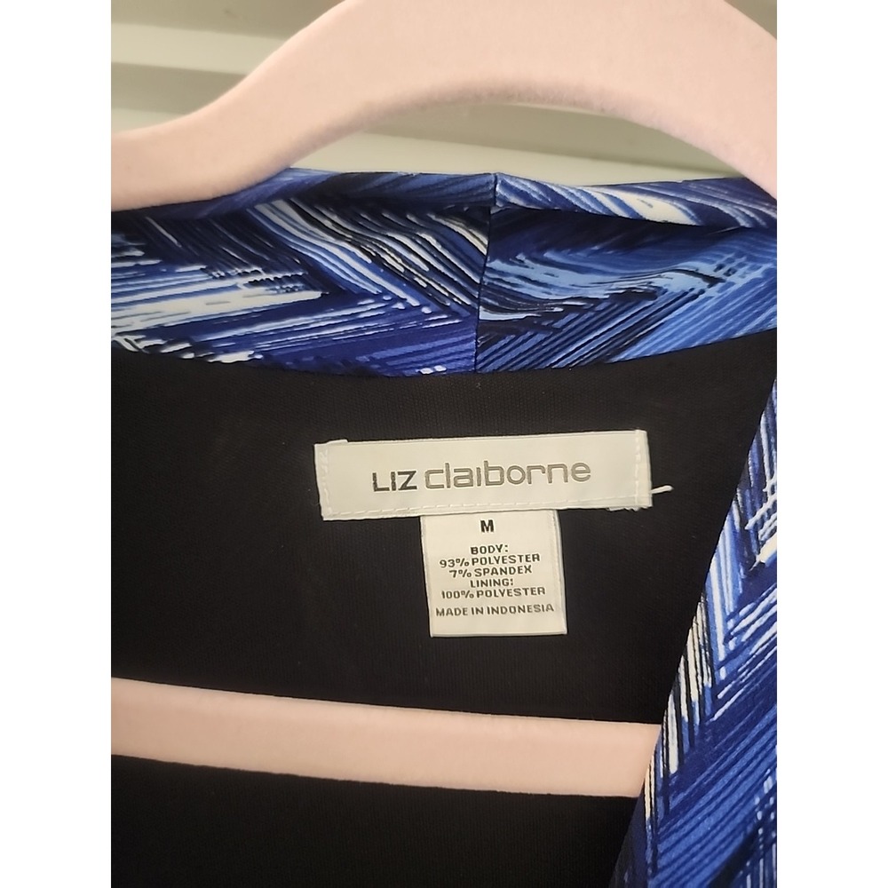 Liz Claiborne Neck Faux Wrap Dress Tie Belt Stretch Office Modest Corporate Lot - Picture 2 of 16